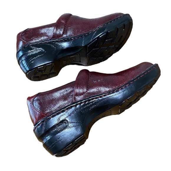 B.O.C. - SIZE 6 - WINE COLOR LEATHER - WEDGE CLOG - EXCELLENT CONDITION - S6 - Picture 4 of 9